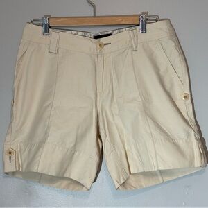 Horny Toad Women’s Cream Roll Tab Casual Pockets Hiking Shorts Size 6